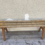 Old wooden school bench 50s