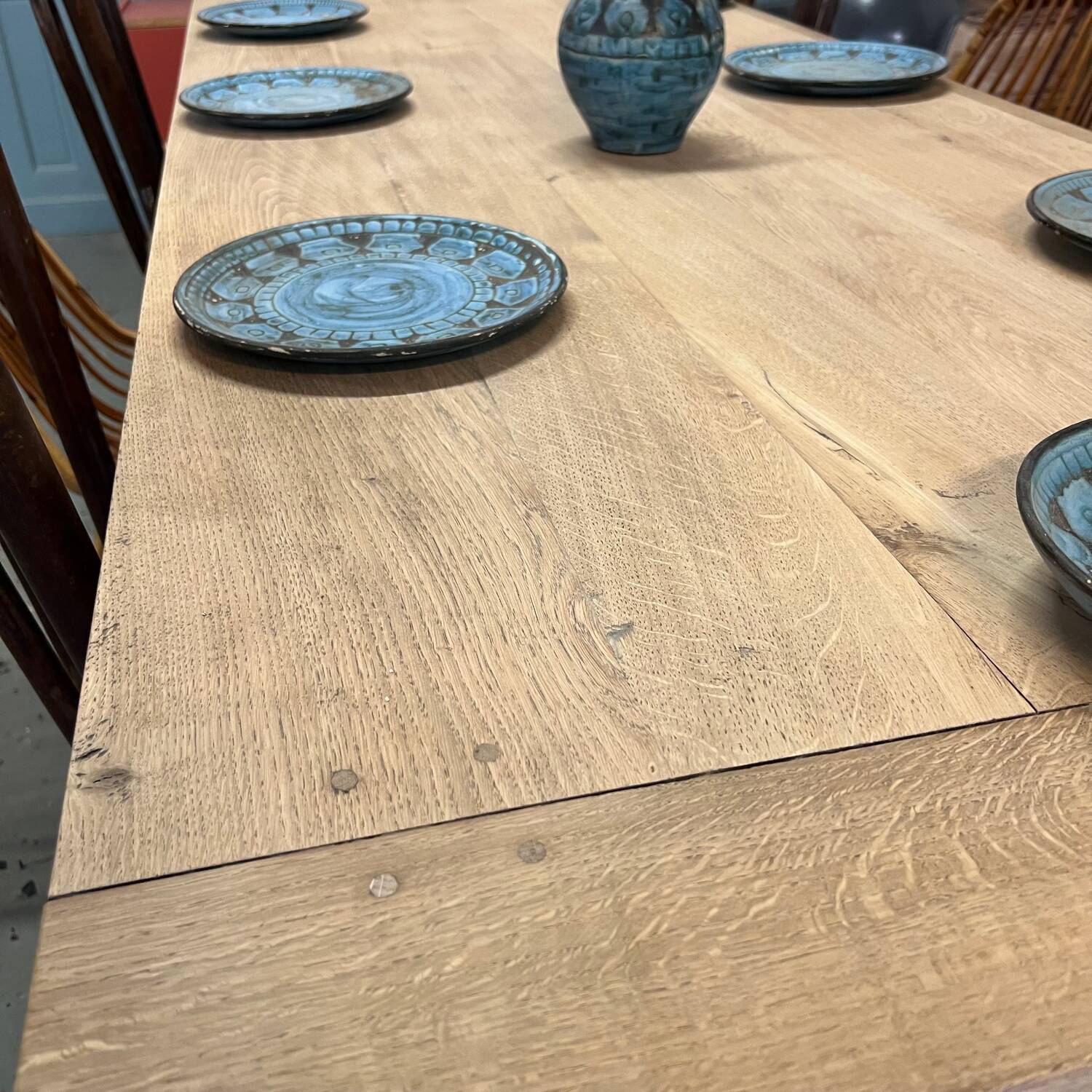 Solid oak farmhouse table