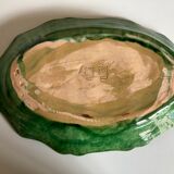 Plat centrepiece of gadroons in glazed clay from Biot 1960