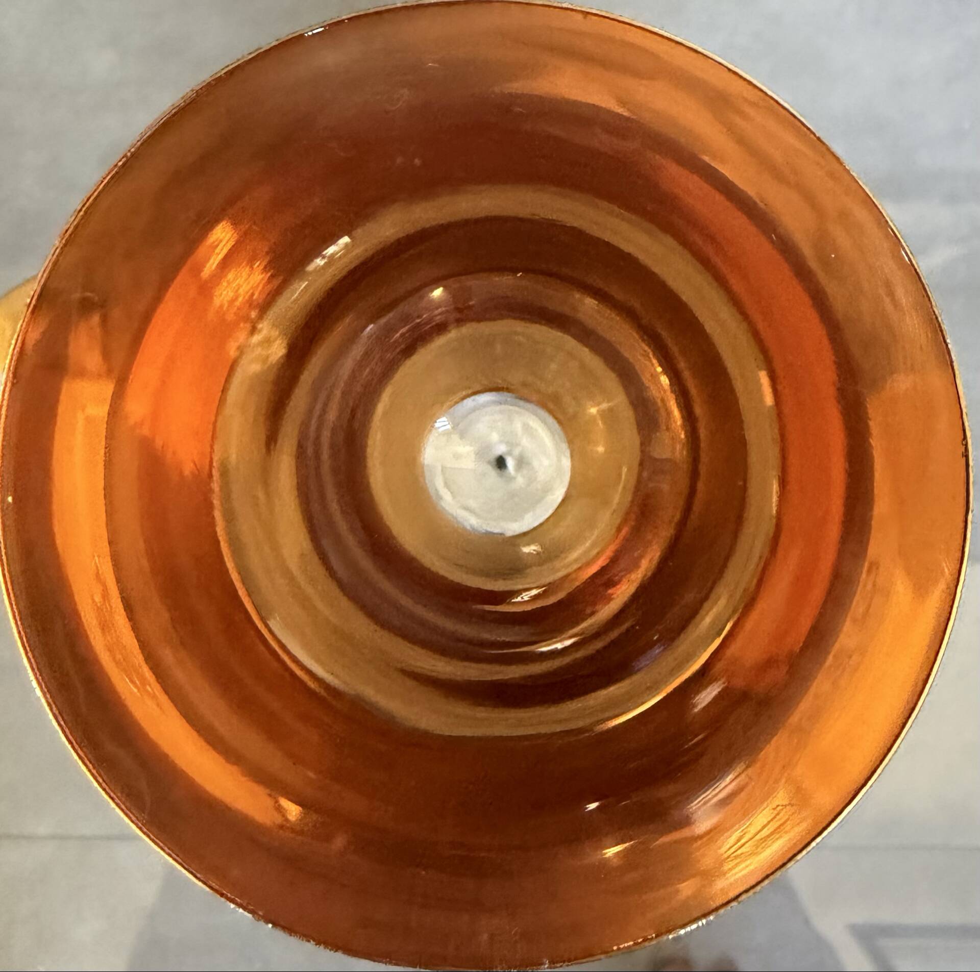 "Pair of cocktail glasses attributed to Bayel, Bacchante model, in ve"