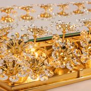 Spectacular backlit mirror in gilded brass and crystal glass by Palwa, Germany.