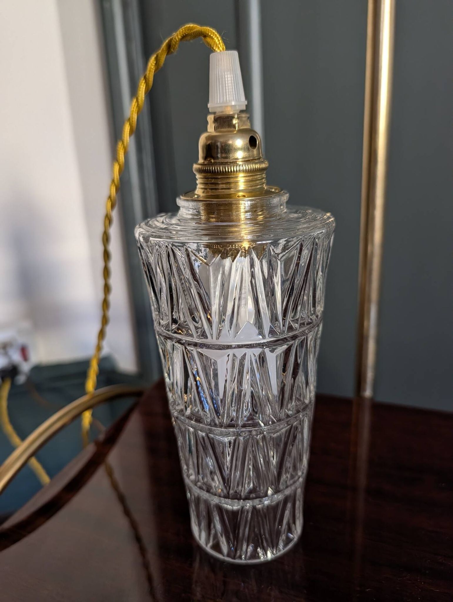 Moulded glass lampshade from the 1960s-1970s.