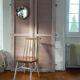 Pair of shutters with wooden shutters in old pink color