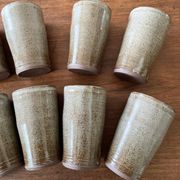 Mugs en grès émaillé vintage