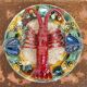 Trompe l'oeil slip dish.