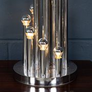 Vintage 20thc italian chrome multi-light table lamp by reggiani c.1970