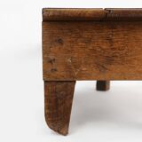 Charmant tabouret d'église rustique en bois, France vers 1900