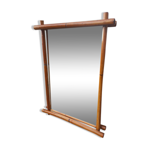 miroir bambou vintage