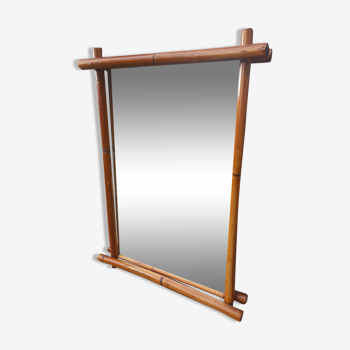 Vintage bamboo mirror