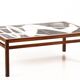 Large Scandinavian Coffee Table 1960, Ole Bjorn Krüger In Rosewood And Ceramic