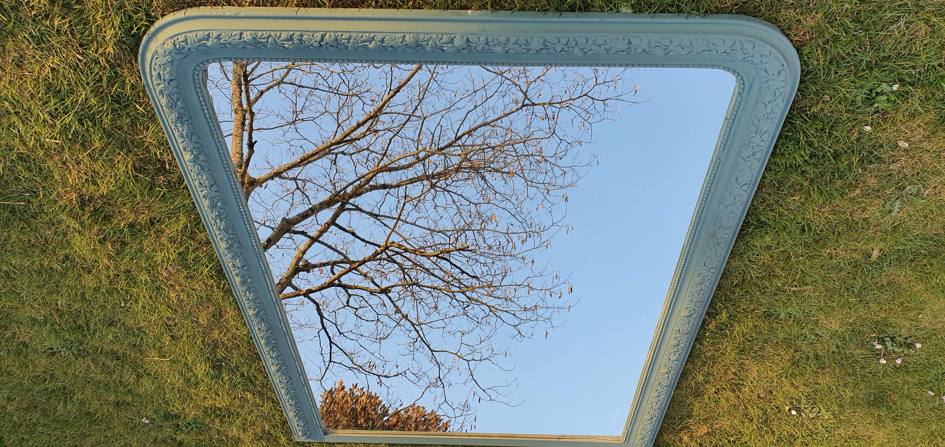 Large mirror Louis Philippe renovated. 151 x 106 cm