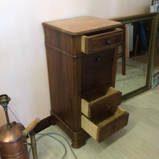 Wooden bedside table