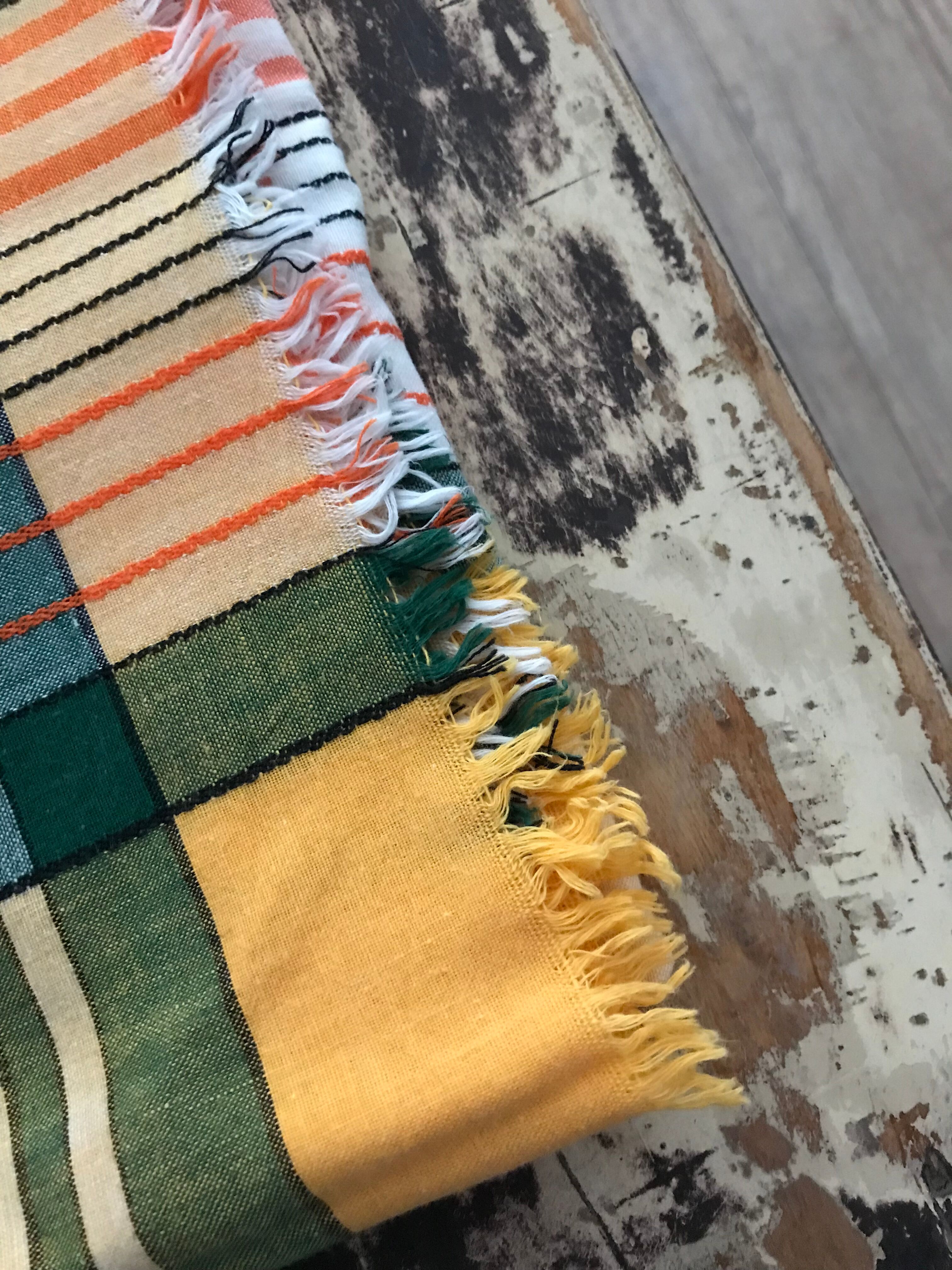 Checkered tablecloth