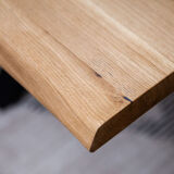 Dining table Solid mango wood and black metal legs