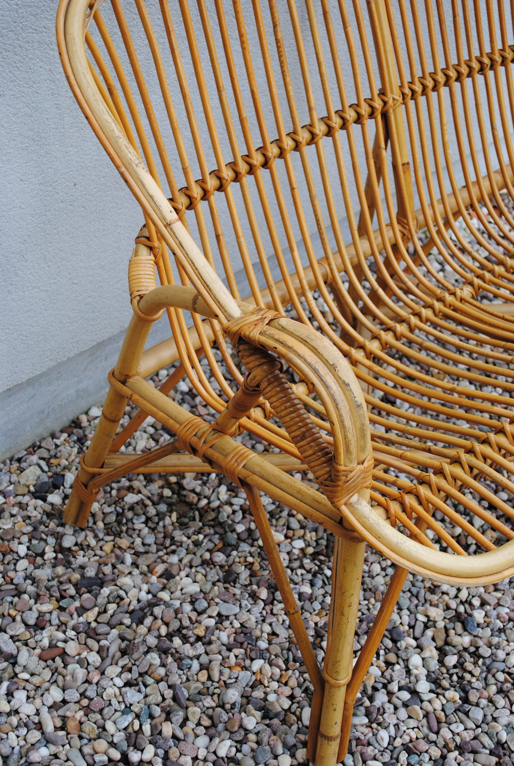 Seat rattan 60s vintage