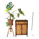 Commode rotin & bois