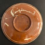 Glazed ceramic dish Puigdemont poisson, 1960