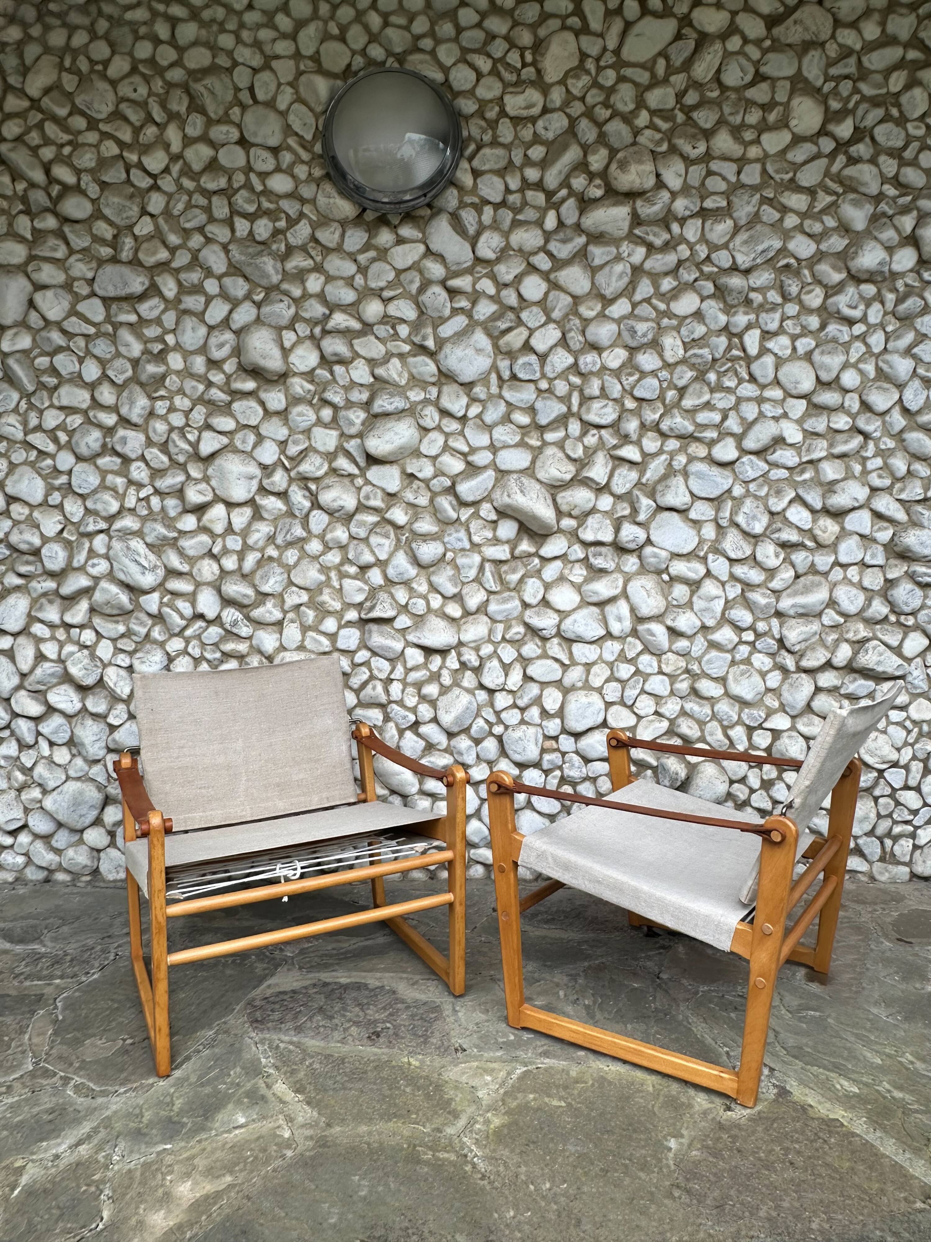 Pair of Safari Cikada armchairs by Bengt Ruda for IKEA, Sweden, 1970.
