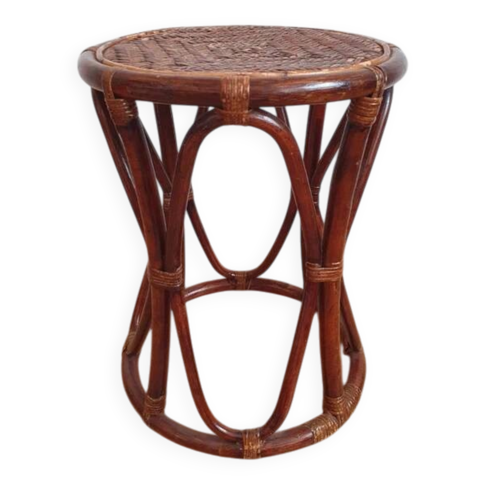 Vintage rattan stool