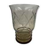 Vase en verre fumé