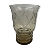 Smoked glass vase