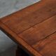 Antique solid oak coffee table in refectory style, 19th century.