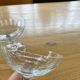 Set of 6 chiseled glass champagne coupes