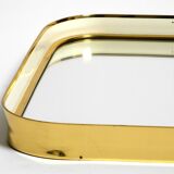 Beautiful original Mid Century Modern "Zier-Form" wall mirror with heavy br