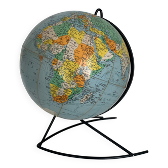 Vintage 1960 Girard Barrère world map globe - 33cm