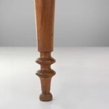 Wabi sabi style French dinner table in elm wood with drawer, ca. 1850