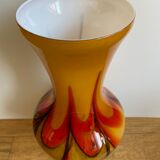 Glass paste vase 70s