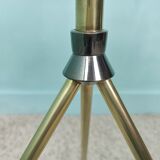 Tripod floor lamp in brass and glass