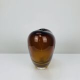 Vintage Holmegaard style blown glass heart vase