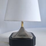 Silver-plated metal table lamp by Jean Curti, 1970