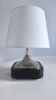 Lampe de table en métal argenté par Jean Curti 1970