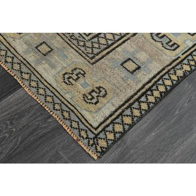 1970s Vintage Turkish Handmade Wool & Cotton Orange Area Rug 134x213