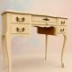 Vintage 1980s dressing table with Venetian mirror. Elegant makeup table.
