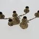 Pair of old candle holders with 3 branches in bronze, year 50/60