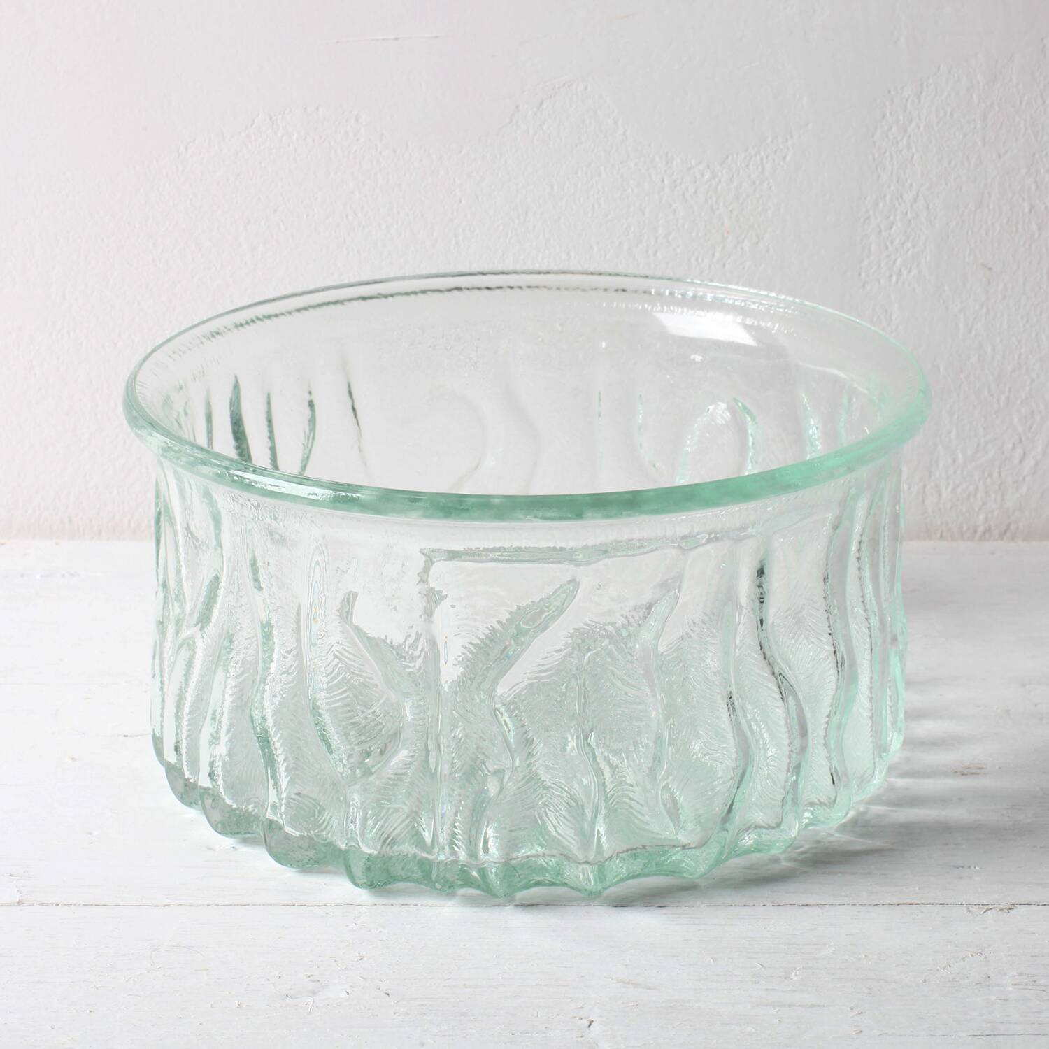 Pressed Glass Fruit Bowl: Large Bohemian Glass Union Centerpiece / 1970s