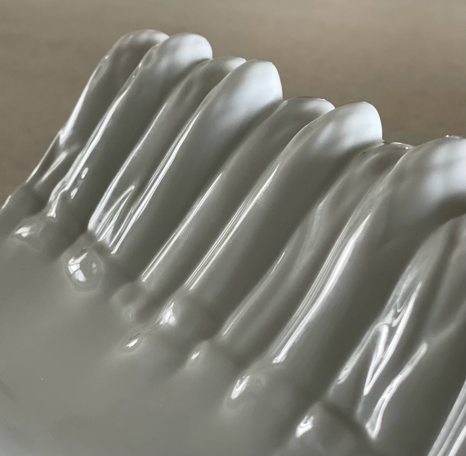 19th century porcelain asparagus dish.