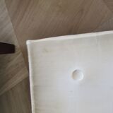 2 armchairs in woven rattan and wood, 1980s