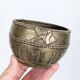 Vintage Brass Bowl Fish Scorpion Woven Texture