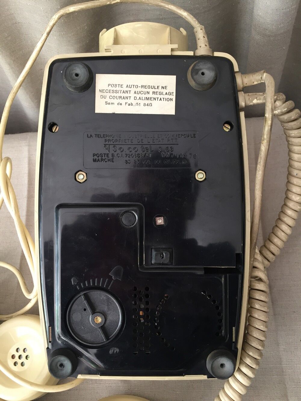 Vintage telephone with model dial s63