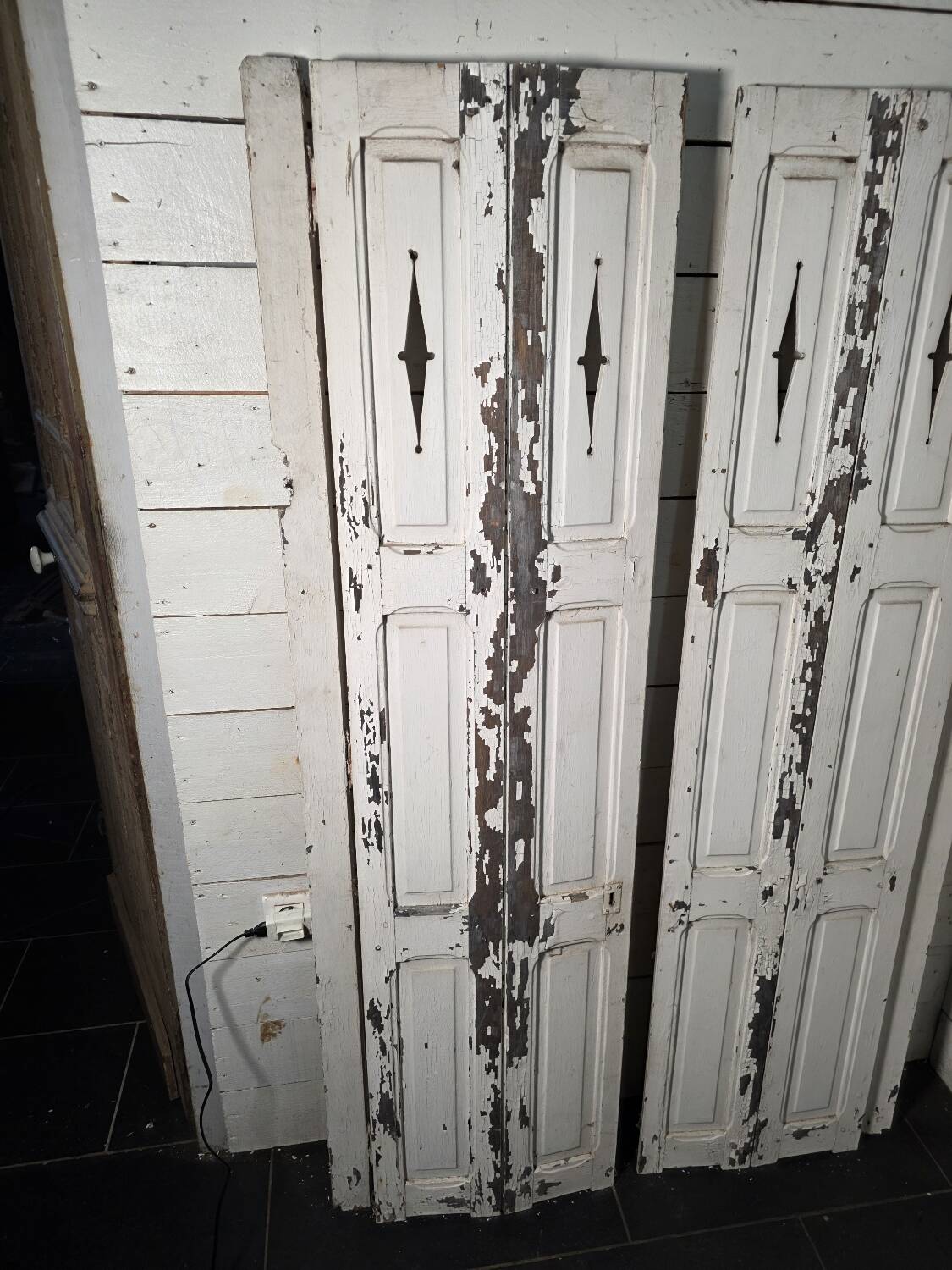 Pair of old shutters