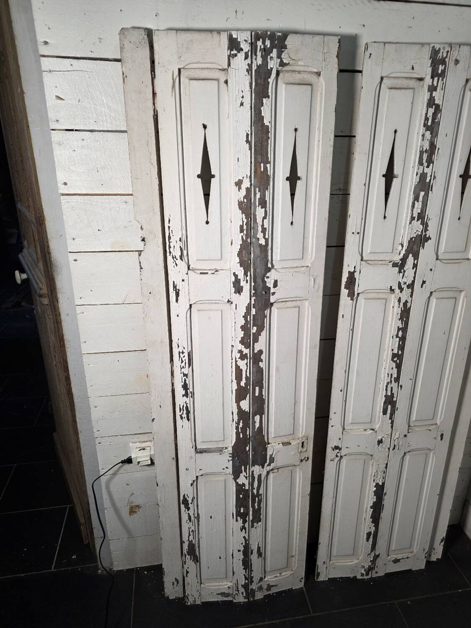 Pair of old shutters