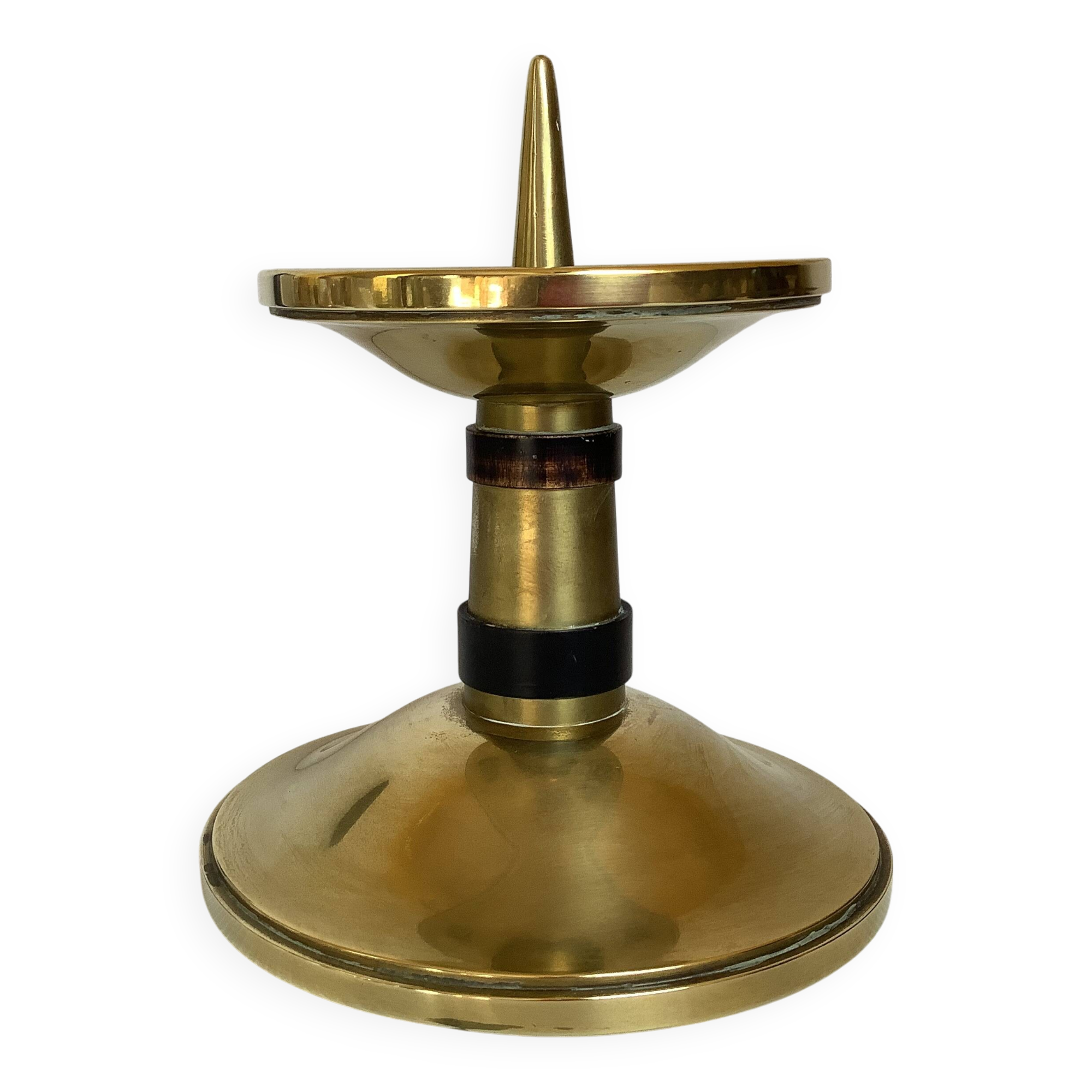 Large brass candle holder