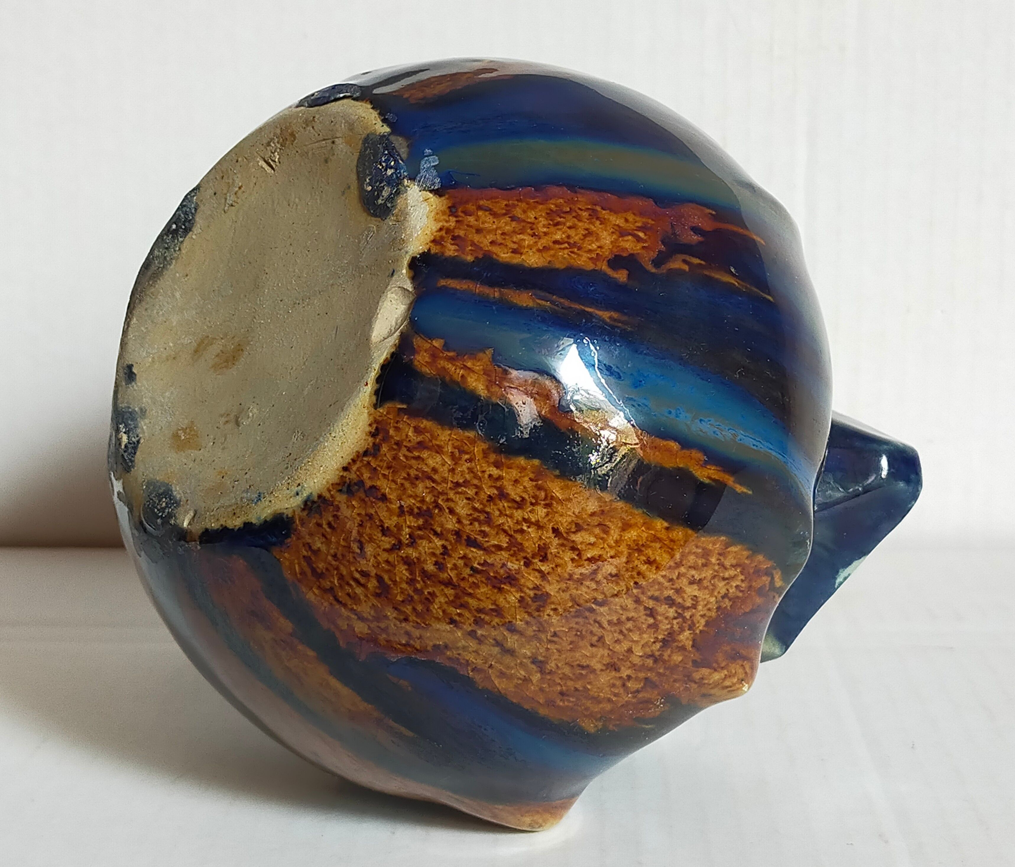 Art nouveau pitcher enamelled earth early twentieth century