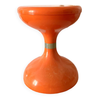 Robur Sgabello Americano stool orange plastic vintage 70s