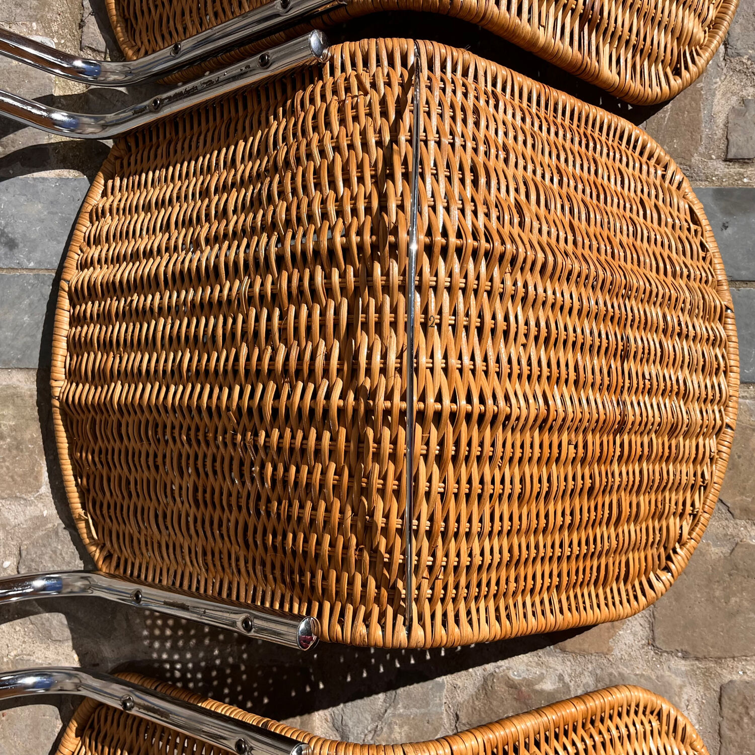 Italian rattan chair from the 1970s