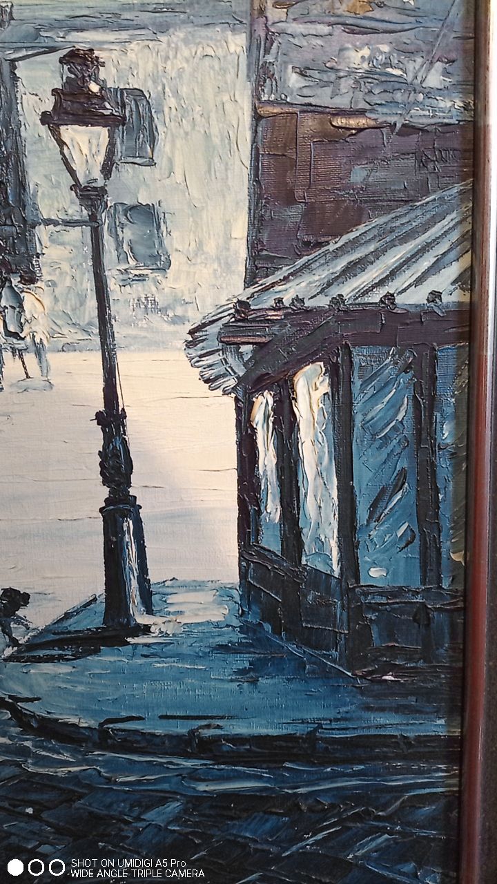Huile sur toile signée benoit-gebelin (1913 - ? ) paris la nuit datée 1965